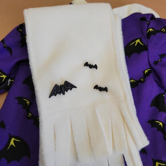 Spooky Bats 2pc Halloween Outfit/scarf set for 11" Mattel Child Grogu Yoda dolls - Picture 3 of 8